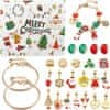 Netscroll Adventski kalendar s privjescima, 24-dijelni DIY božićni set za izradu narukvice, 2 narukvice i 22 božićna privjeska, idealan poklon za djecu i tinejdžere, CharmsGiftSet