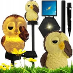 hurtnet Solarna LED vrtna lampa sova 41cm 2W