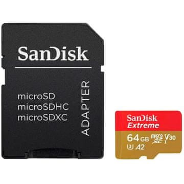 SanDisk KARTICA 64GB Extreme PLUS microSDXC 200MB/s + adapter