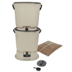 Skaza BOEssential kuhinjski komposter, SET+baza, 15,3 l, krem bijela (102198)