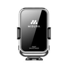 Misura MA04 - Auto držač za telefon s bežičnim QC3.0 punjenjem SILVER