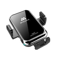 Misura MA04 - Auto držač za telefon s bežičnim QC3.0 punjenjem SILVER