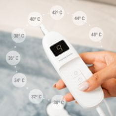 InnovaGoods Električna Deka Heklet Bijela Siva 130 x 180 cm 160 W