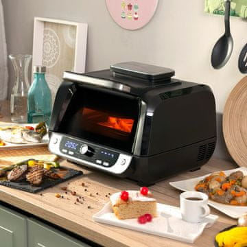 InnovaGoods Friteza na Zrak s Roštiljem, Priborom i Kuharicom Fryinn 12-u-1 Čelik