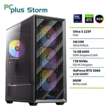 PCplus Storm Core Ultra 5 225F 16GB 1TB SSD RTX 5060 8GB gaming stolno računalo