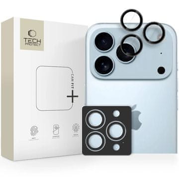 Tech-protect Camring Fit zaštitno staklo za kameru za iPhone 14 / 15 / 16 / 17 Pro / Max, crno