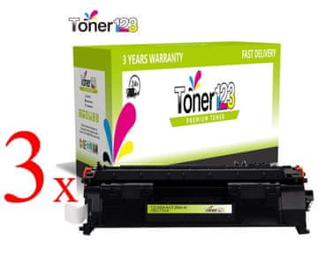 Toner123 Komplet HP 05A / CE505A / LaserJet P2030, P2033, P2034, P2035, P2036, P2037, P2050, P2053, P2054, P2055, P2056, P2057 zamjenski toneri (3) - 3 × crna