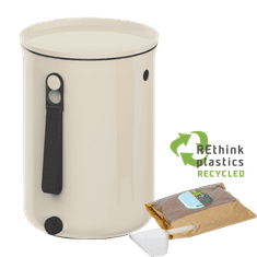 Skaza Kuhinjski komposter Bokashi Organko 2, 2x 9,6l, krem bijeli (100892)