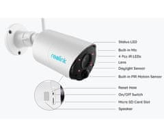 Reolink Argus B320 IP kamera + solarni panel, aplikacija, dvosmjerna komunikacija, IP65