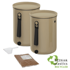 Skaza Kuhinjski komposter Bokashi Organko 2, 2x 9,6l, cappuccino (100895)