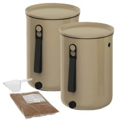 Skaza Kuhinjski komposter Bokashi Organko 2, 2x 9,6l, cappuccino (100895)