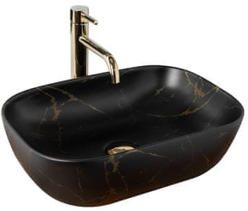 REA Nadgradni umivaonik Rea Belinda Black Marble Mat