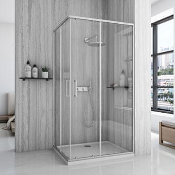 REA Tuš kabina Rea City 80x100 Nickel Brush