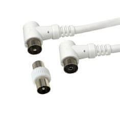 GBC Kon.El.Co. antenski kabel + 9.5mm m/m adapter, bijeli, 10.0m