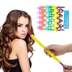 Netscroll 24‑dijelni set za uvijanje kose bez topline, mekani valovi, spirale za kosu, jednostavno postavljanje, za sve tipove kose, uključuje kvačice, Spiraly