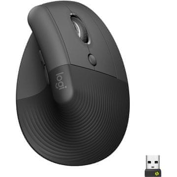 Logitech Lift Vertical Ergonomic bežični miš - grafit