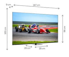 Thomson 75QG7S14 4K UHD QLED PRO TV, 190 cm (75&quot;), GoogleTV, 144Hz, pametni daljinski