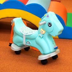 Aga4Kids Plastični ljuljački konjić 2u1 DS3802 Plavi