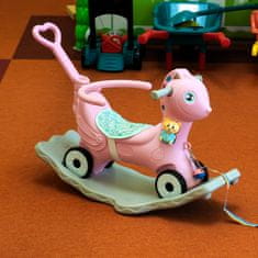 Aga4Kids Plastični ljuljački konjić 2u1 DS3803 Roza