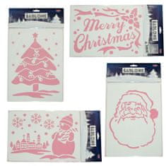 Denis Božićne naljepnice za staklo, 30x22 cm, sorto