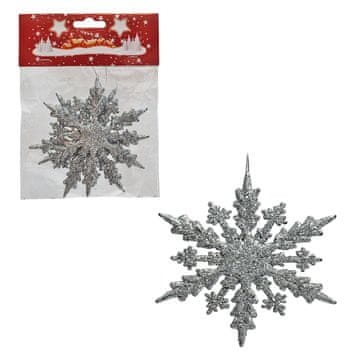 Denis Ukrasne Pahulje srebrne 11 cm 2/1 pak