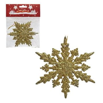 Denis Ukrasne Pahulje zlatne 11 cm 2/1 pak