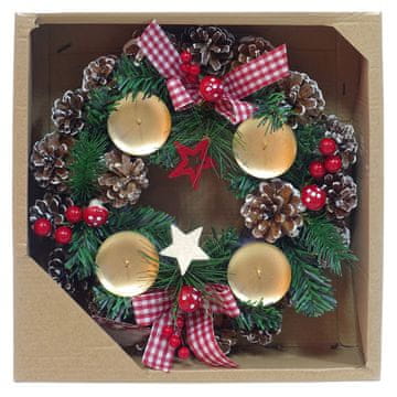 Denis Adventski vijenac 31 cm natur karo
