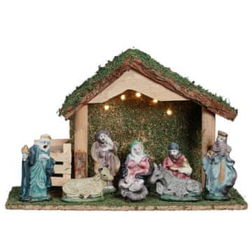 Denis Božićne jaslice s figurama i 5 LED lampica