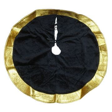 Denis Božićni podložak za jelku, 100 cm, okrugli, zlatno-crni uzorak