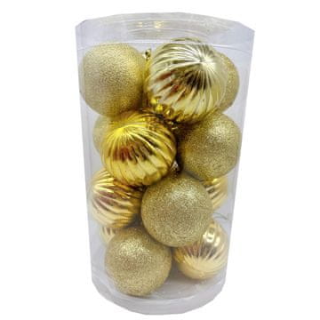 Denis Božićne kuglice, 6 cm, 16 kom/pak, zlatne