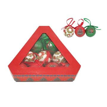 Denis Božićne kuglice, 4.5 cm, 10 kom/pak, crvene-zelene-bijele