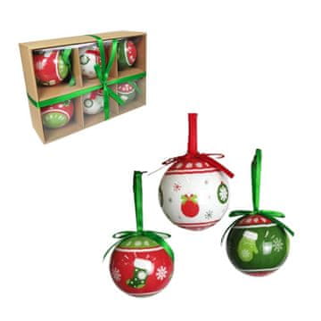 Denis Božićne kuglice, 7.5 cm, 6 kom/pak, mix s 3 uzorka