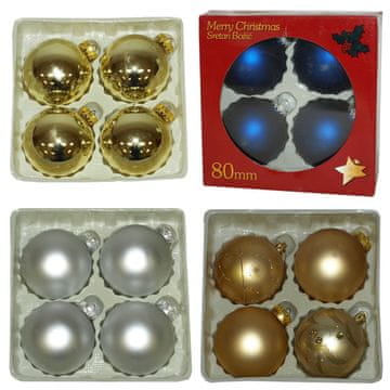 Denis Staklene kuglice 8 cm 4/1 pak