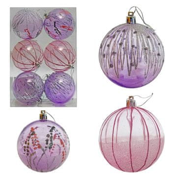 Denis Kuglice roza-zlatne 8 cm 6/1 pak