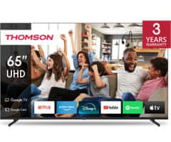 Thomson 65UG4S14 4K UHD LED TV, 164 cm (65&quot;), Google TV, pametni daljinski upravljač