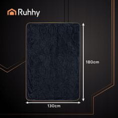 Ruhhy Električna periva grijaća deka od 85 W, 180 x 130 cm, crna