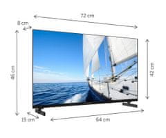 Thomson 32HG2S14 HD LED TV, 81 cm (32&quot;), Google TV, pametni daljinski upravljač, crni (Premium crna)