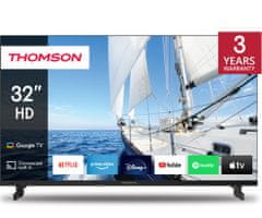 Thomson 32HG2S14 HD LED TV, 81 cm (32&quot;), Google TV, pametni daljinski upravljač, crni (Premium crna)