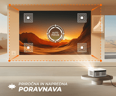 Byintek Prijenosni LED projektor Love U14, Android, WIFI, BT, 1250 ANSI lumena, AUTO fokus + daljinski upravljač