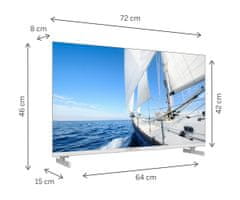 Thomson 32HG2S14 HD LED TV, 81 cm (32&quot;), Google TV, pametni daljinski upravljač, bijela (čisto bijela)