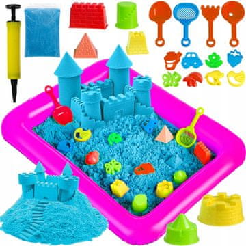 Kruzzel Set kreativni kinetički pijesak 2kg + pješčanik i modeli