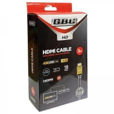 GBC Kon.El.Co. HDMI ultra high speed premium kabel, 2.2 standard, AWG30, 8k 48Gbps, 3.0m