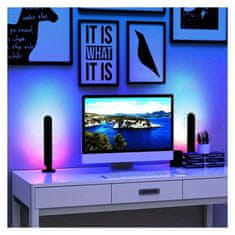EVEON Smart Bars RGB stolna svjetiljka 2kom, crno