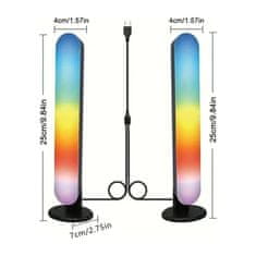 EVEON Smart Bars RGB stolna svjetiljka 2kom, crno
