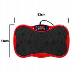 LIVEFY Vibro Fit vibracijska ploča za vježbanje, crvena