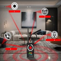MG K18 detektor skrivenih kamera i prisluškivača, crni