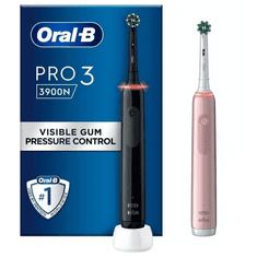 Oral-B Pro 3 3900 Duo Crna i Roza, električna četkica za zube