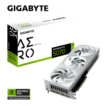 Gigabyte Grafička kartica GeForce RTX 5070 AERO OC 12G, 12GB GDDR7, PCI-E 5.0