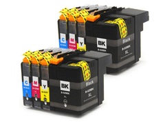 TiskajPoceni Komplet Brother LC529XL BK 2X + 6 x LC525XL C,Y,M za DCP - J100, J105, MFC - J200 zamjenske tinte 2X BK,C,Y,M