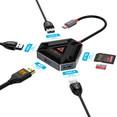 White Shark USB-C Hub Hexagon 6 u 1